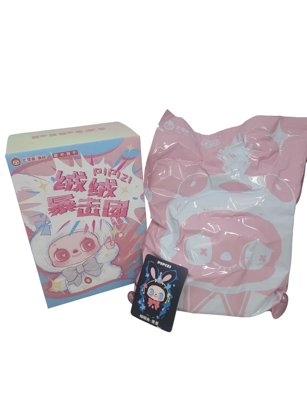 PIPIZI Fluffy Crit Squad Hat Bunny Momo Plush Keychain Cureplaneta Bag Charm
